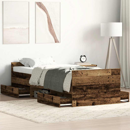 Bed Frame without Mattress 90x200 cm Old wood