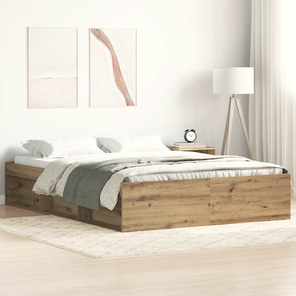 Bed Frame without Mattress 160x200 cm Artisan oak