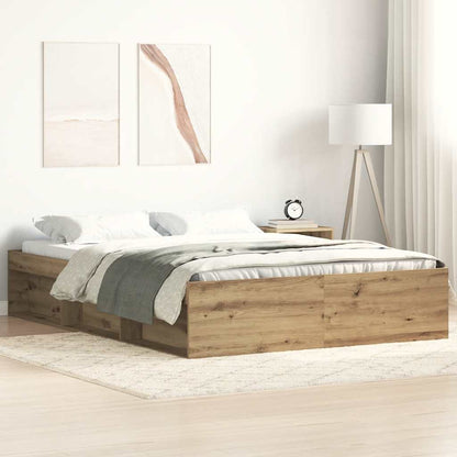 Bed Frame without Mattress 160x200 cm Artisan oak