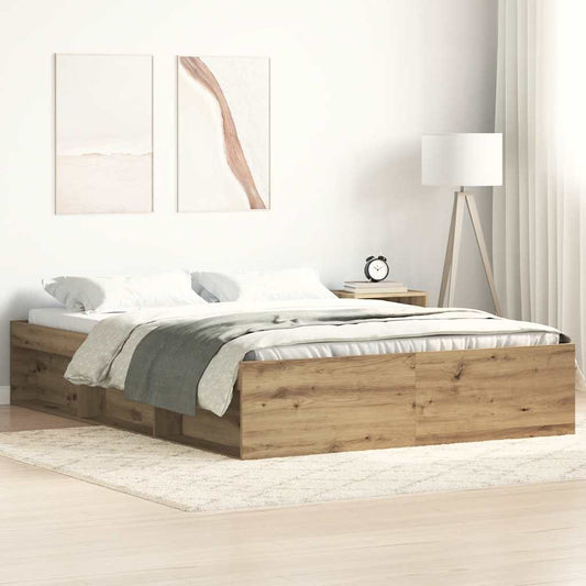 Bed Frame without Mattress 160x200 cm Artisan oak