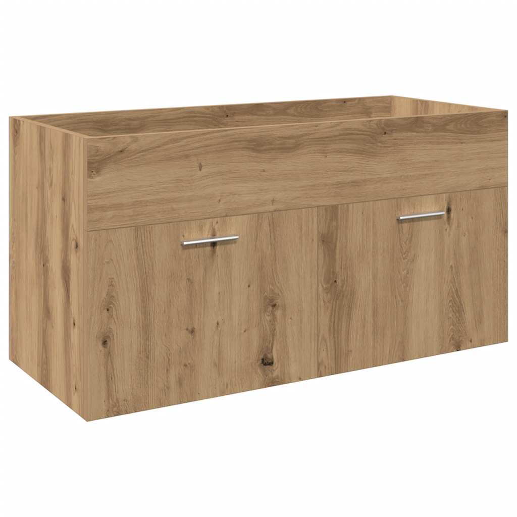 vidaXL Sink Cabinet with Built-in Basin Artisan Oak Engineered Wood 4