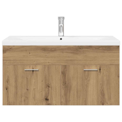 vidaXL Sink Cabinet with Built-in Basin Artisan Oak Engineered Wood 6
