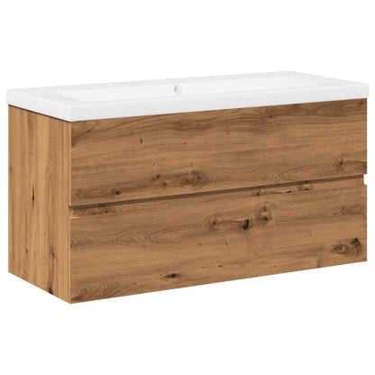 vidaXL Sink Cabinet with Built-in Basin Artisan Oak 2