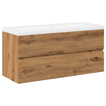 vidaXL Sink Cabinet with Built-in Basin Artisan Oak 2