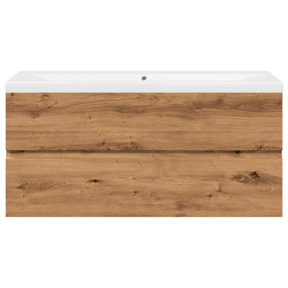 vidaXL Sink Cabinet with Built-in Basin Artisan Oak 5