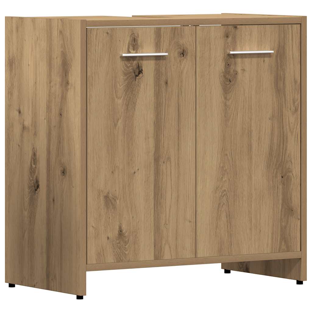 vidaXL 4 Piece Bathroom Furniture Set Artisan Oak Engineered Wood 5