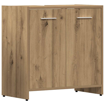 vidaXL 4 Piece Bathroom Furniture Set Artisan Oak Engineered Wood 5