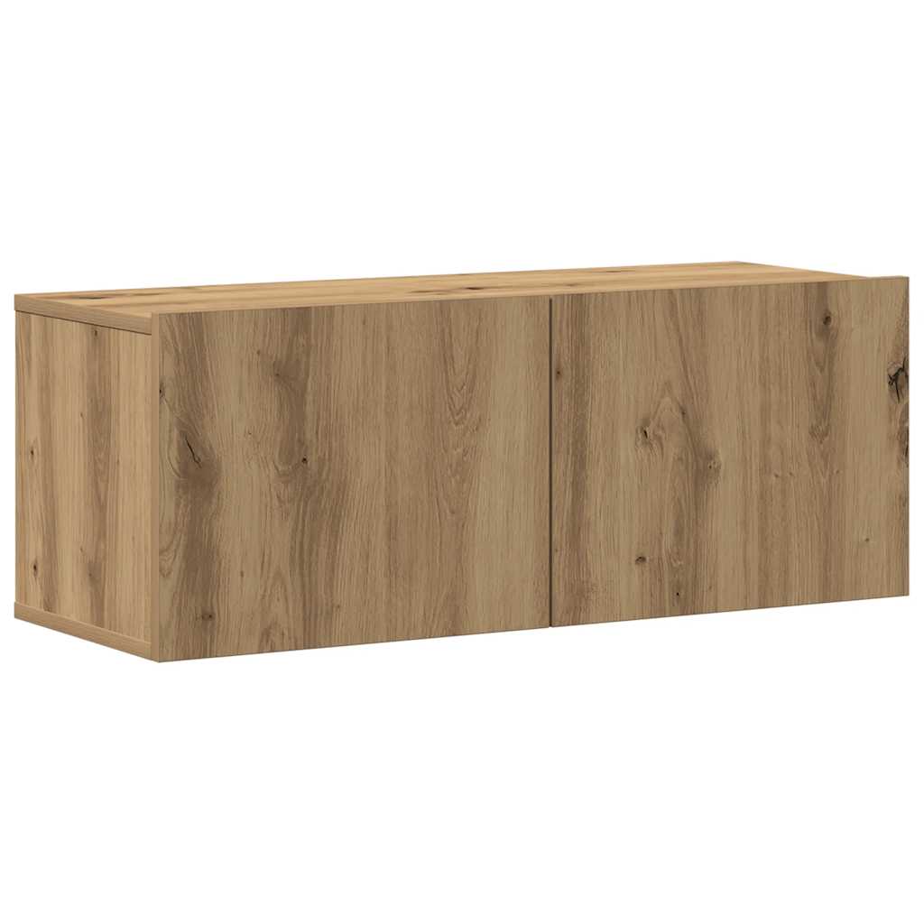 vidaXL Wall Mounted TV cabinets 8 pcs Artisan Oak Engineered Wood 4