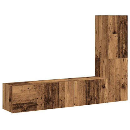 3 Piece TV Cabinet Set Engineered Wood Width 100 cm Old wood