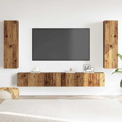 vidaXL Wall Mounted TV cabinets 4 pcs Old Wood Engineered Wood 3