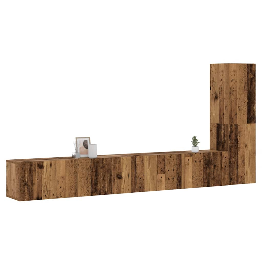 vidaXL TV Cabinet Set Engineered Wood Width 100 cm