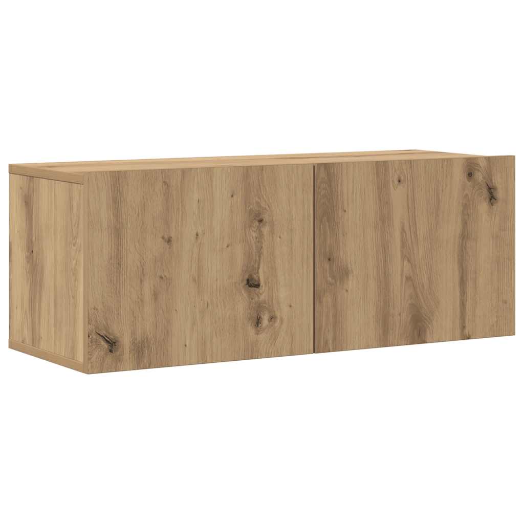 vidaXL 6 Piece Wall-mounted TV Cabinet Set Artisan Oak Engineered Wood 4