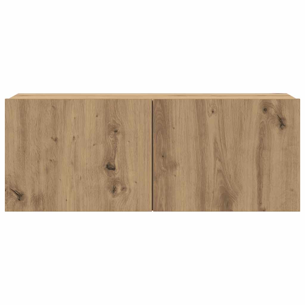 vidaXL 6 Piece Wall-mounted TV Cabinet Set Artisan Oak Engineered Wood 5