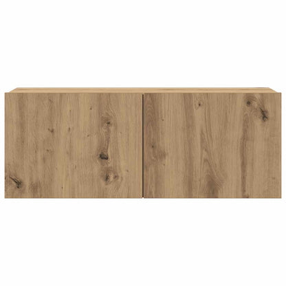 vidaXL 6 Piece Wall-mounted TV Cabinet Set Artisan Oak Engineered Wood 5