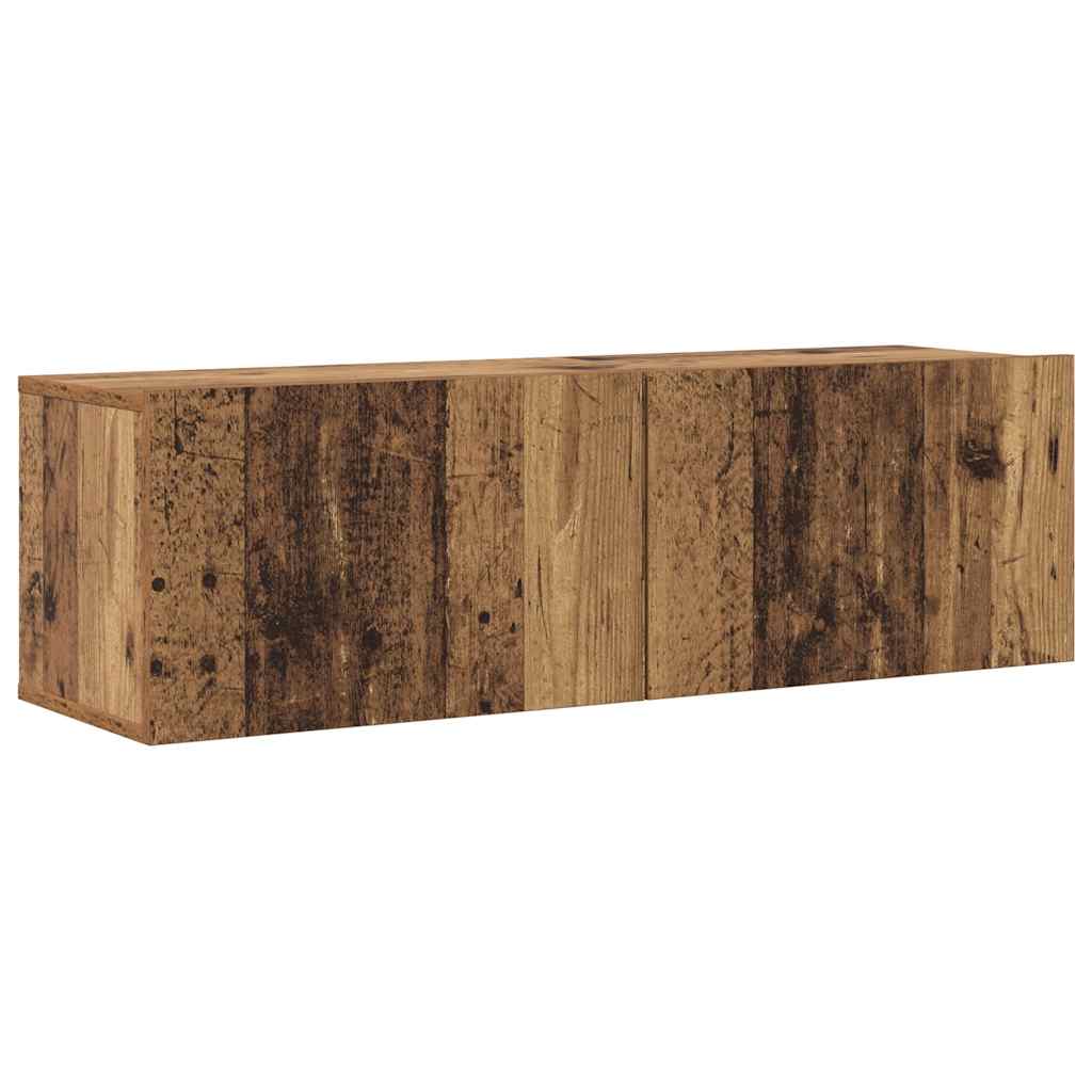 vidaXL 6 Piece Wall-mounted TV Cabinet Set Old Wood Engineered Wood 4