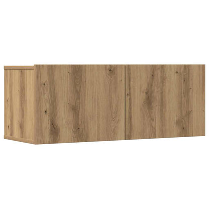vidaXL 7 Piece TV Cabinet Set Wall-mounted Artisan Oak Engineered Wood 4