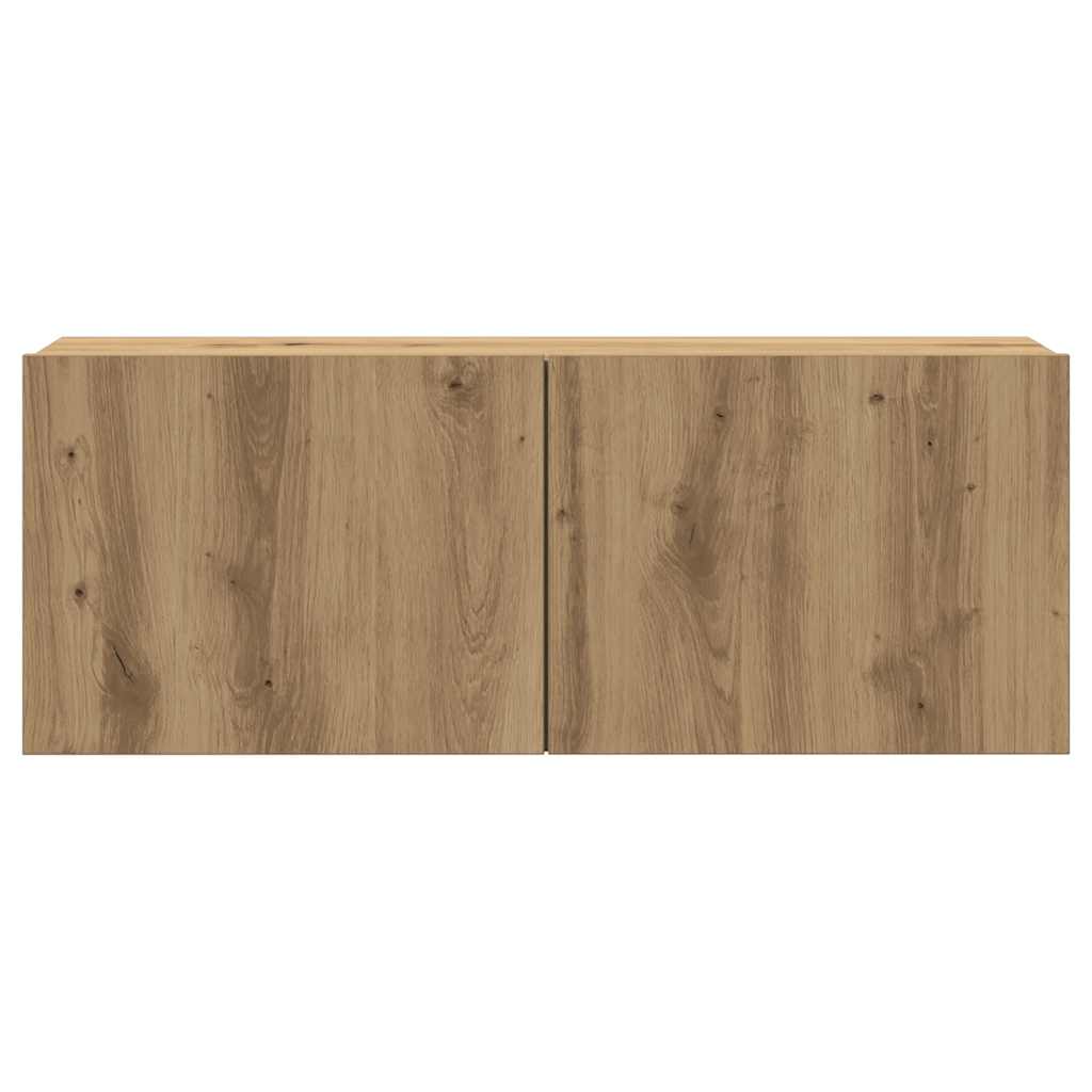 vidaXL 7 Piece TV Cabinet Set Wall-mounted Artisan Oak Engineered Wood 5