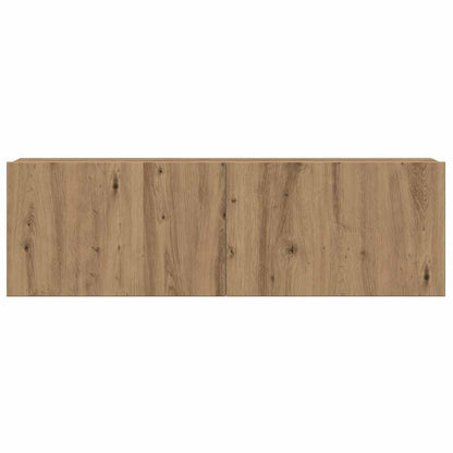 vidaXL 4 Piece TV Cabinet Set Wall-mounted Artisan Oak Engineered Wood 5