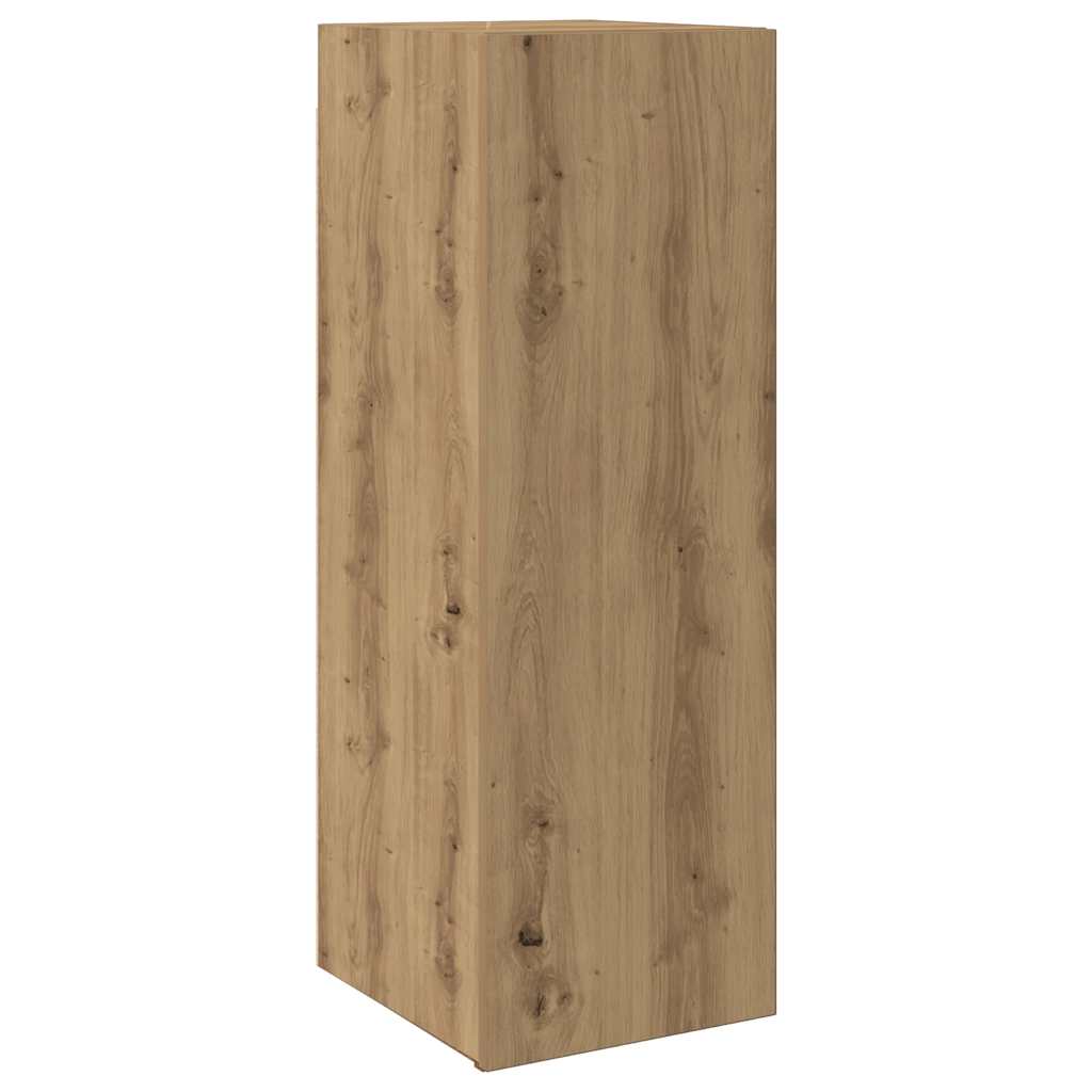 vidaXL 4 Piece TV Cabinet Set Wall-mounted Artisan Oak Engineered Wood 6