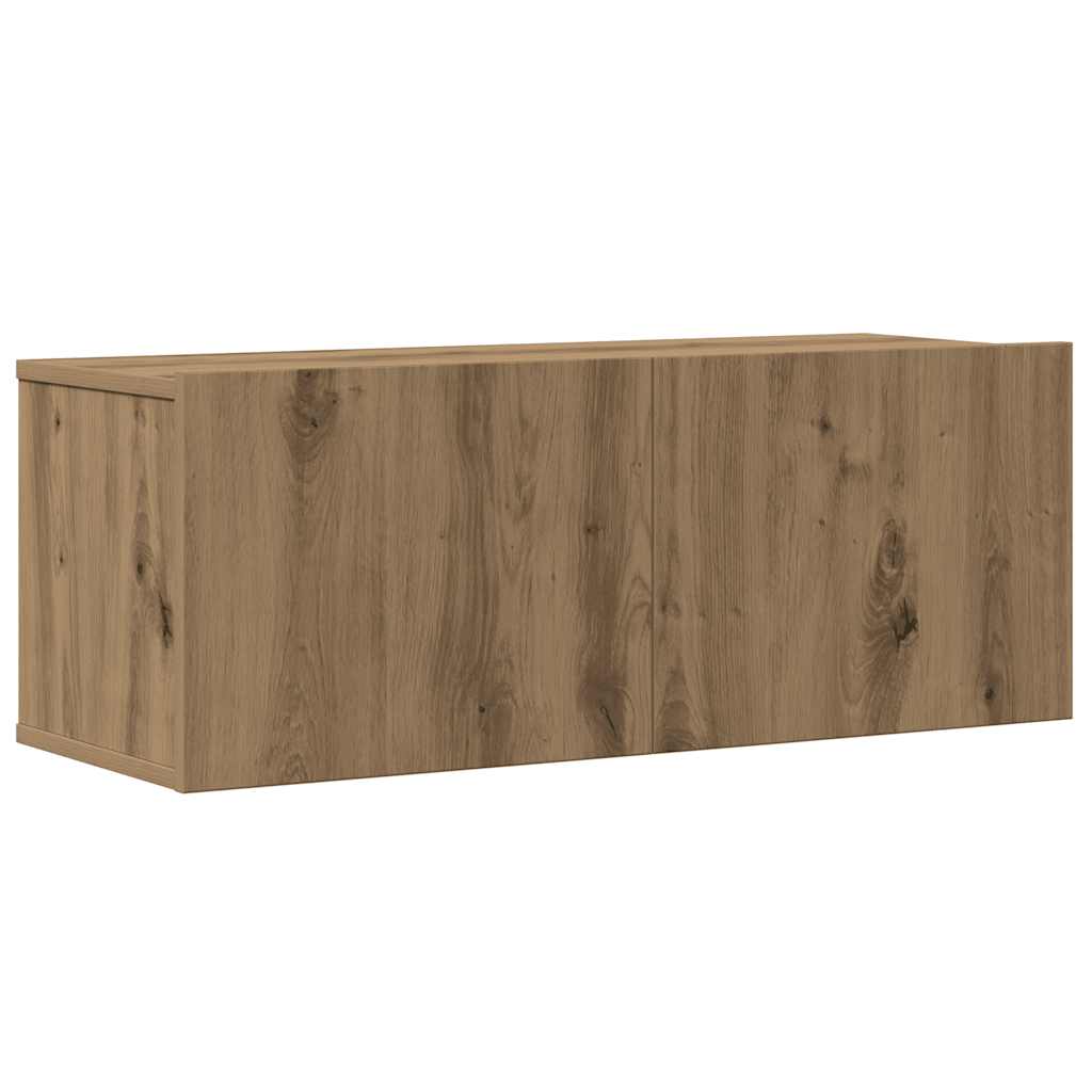 vidaXL 4 Piece TV Cabinet Set Wall-mounted Artisan Oak Engineered Wood 4
