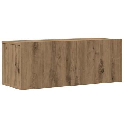 vidaXL 4 Piece TV Cabinet Set Wall-mounted Artisan Oak Engineered Wood 4