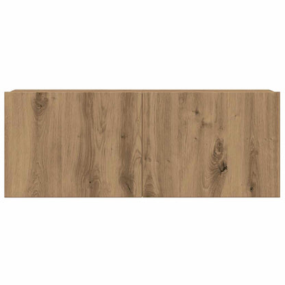 vidaXL 4 Piece TV Cabinet Set Wall-mounted Artisan Oak Engineered Wood 5