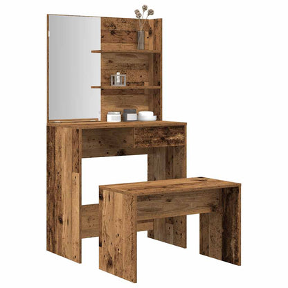Dressing Table Set 74,5x40x141 cm Old wood