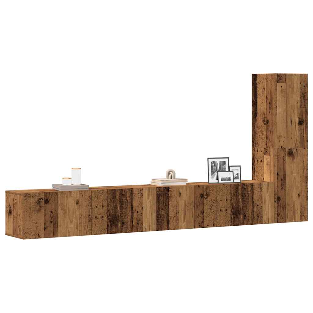vidaXL 4 Piece TV Cabinet Set Engineered Wood