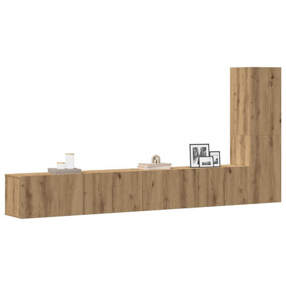 vidaXL 4 Piece TV Cabinet Set Engineered Wood