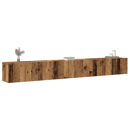 3 Piece TV Cabinet Set Engineered Wood Width 80 cm Old wood