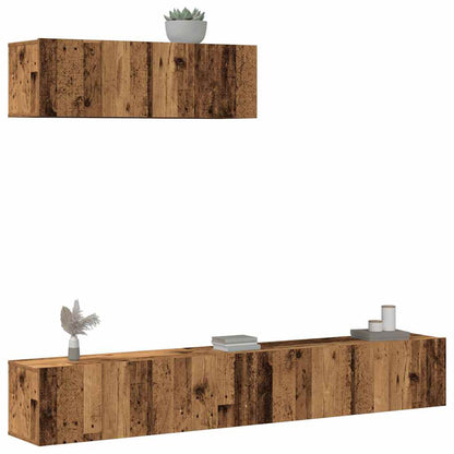 vidaXL 3 Piece TV Cabinet Set Engineered Wood Width 100 cm