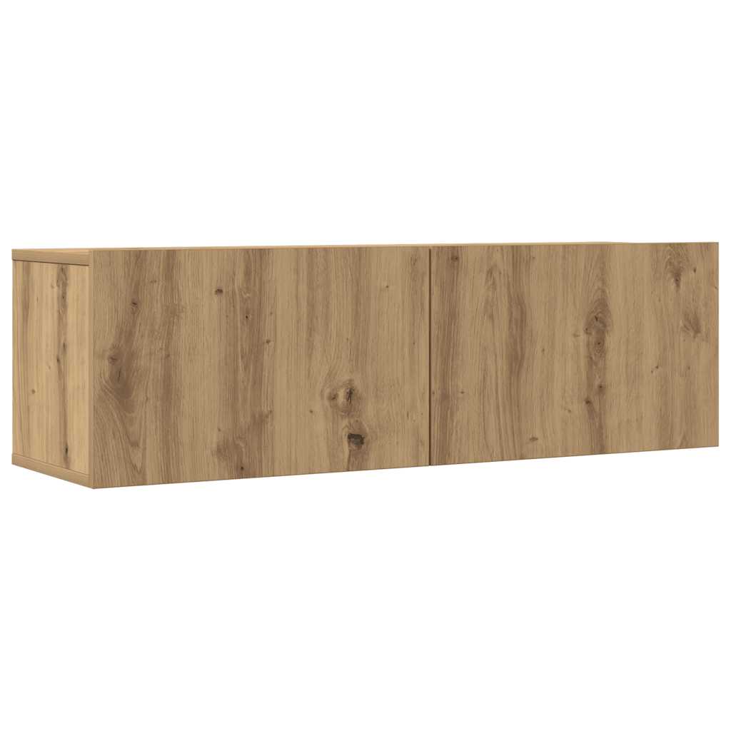 vidaXL 7 Piece TV Cabinet Set Wall-mounted Artisan Oak Engineered Wood 5