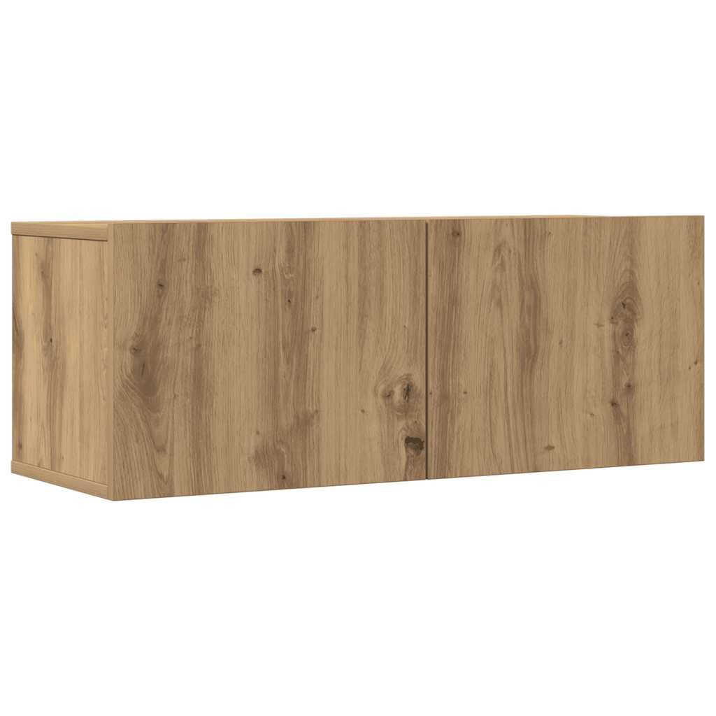 vidaXL 7 Piece TV Cabinet Set Wall-mounted Artisan Oak Engineered Wood 4