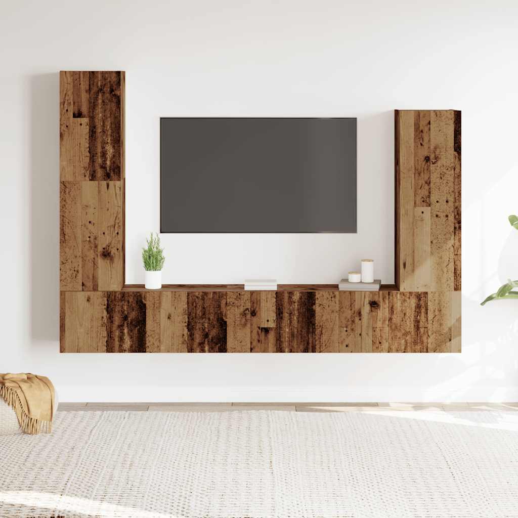 vidaXL 4 Piece TV Cabinet Set Engineered Wood