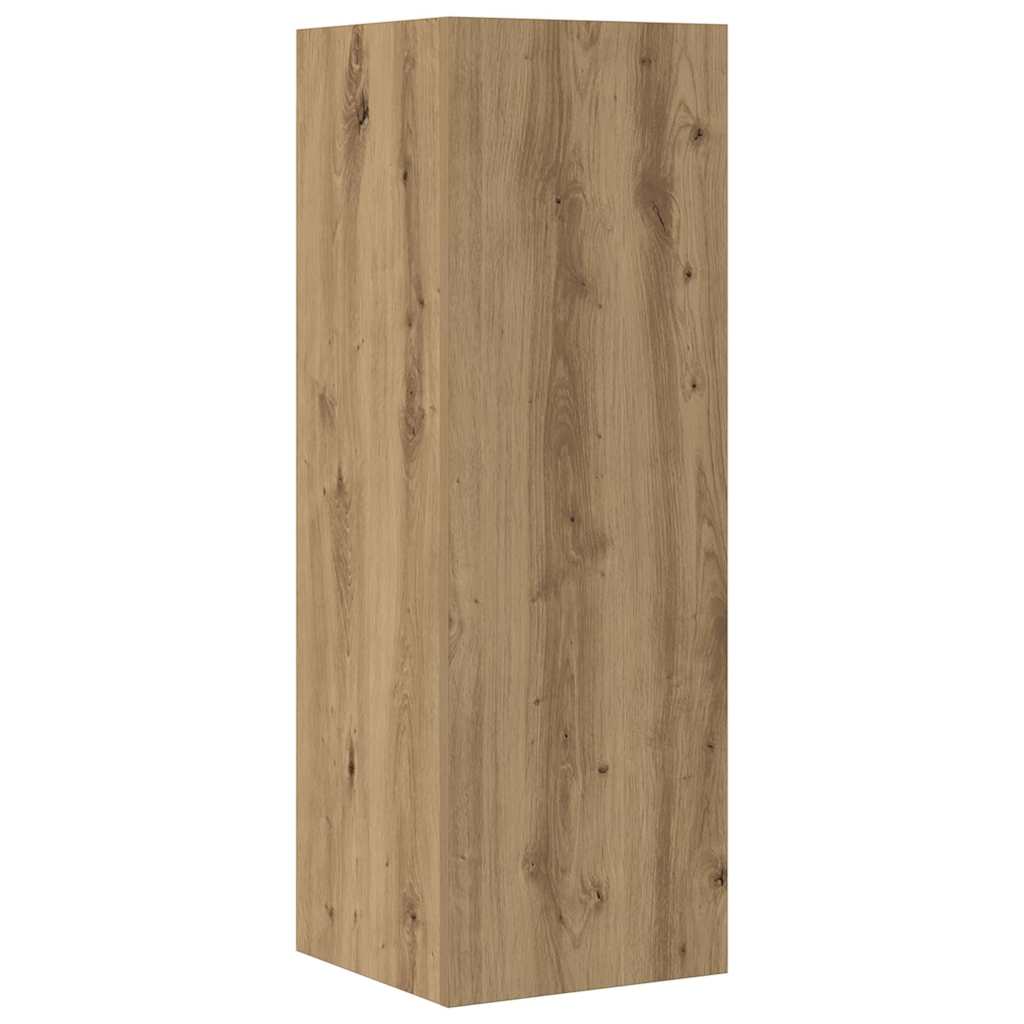 vidaXL 4 Piece TV Cabinet Set Wall-mounted Artisan Oak Engineered Wood 5