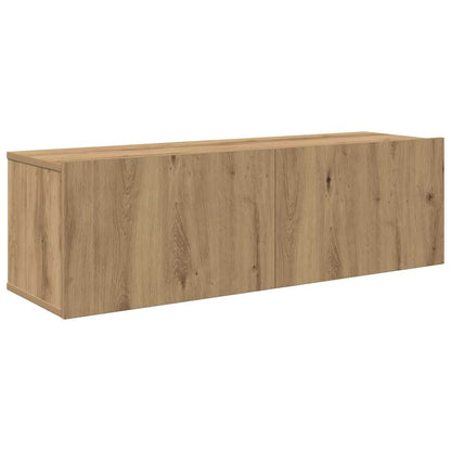 vidaXL 4 Piece TV Cabinet Set Wall-mounted Artisan Oak Engineered Wood 6