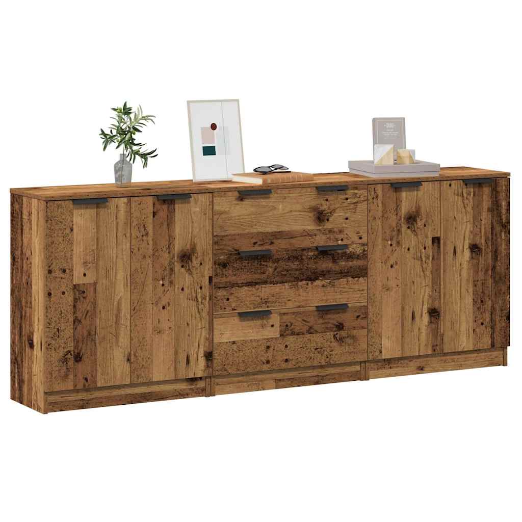 vidaXL 3 Piece Sideboards Engineered Wood