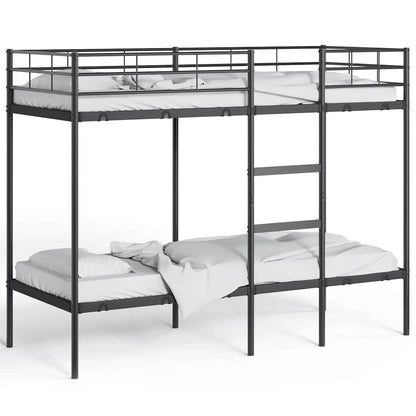 vidaXL Bunk Bed without Mattress Black 80x200 cm Steel 4