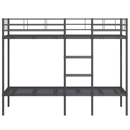 vidaXL Bunk Bed without Mattress Black 80x200 cm Steel 5