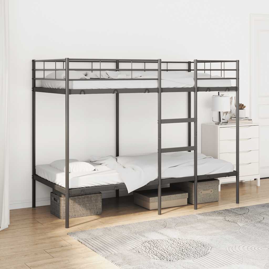 vidaXL Bunk Bed without Mattress Steel