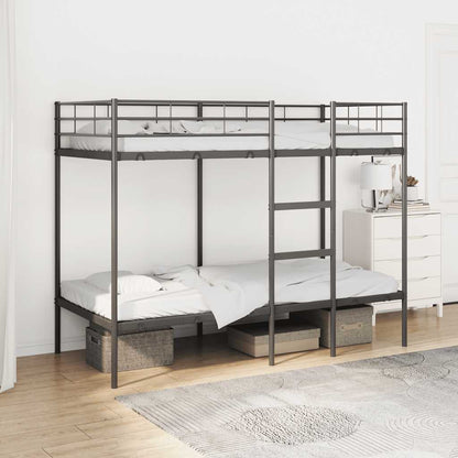 vidaXL Bunk Bed without Mattress Steel