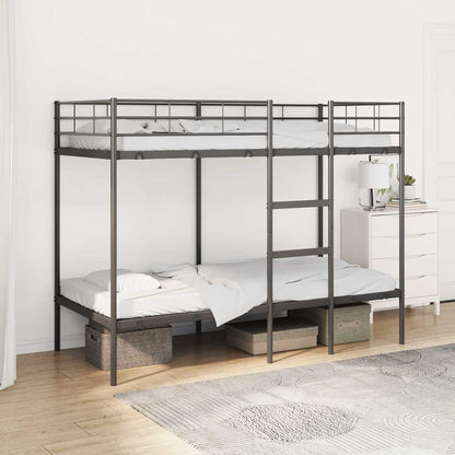 vidaXL Bunk Bed without Mattress Steel