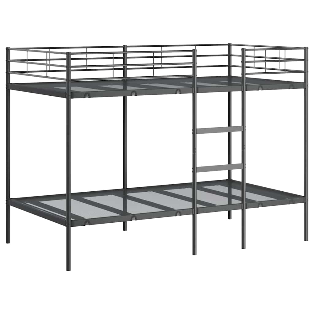 vidaXL Bunk Bed without Mattress Black 100x200 cm Steel 2