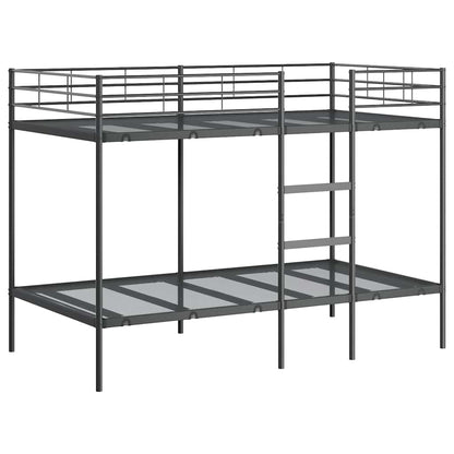 vidaXL Bunk Bed without Mattress Black 100x200 cm Steel 2