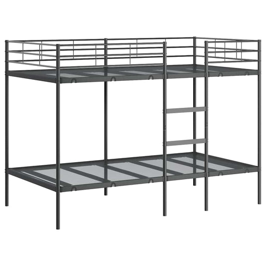 vidaXL Bunk Bed without Mattress Black 100x200 cm Steel 2