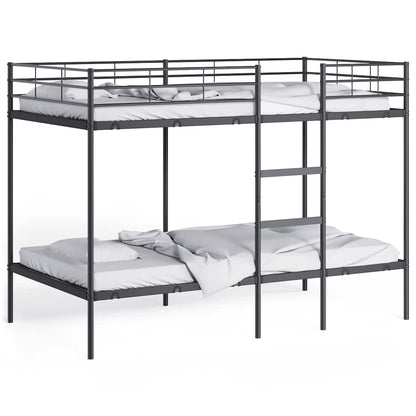 vidaXL Bunk Bed without Mattress Black 100x200 cm Steel 4