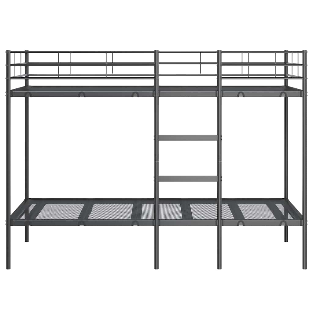 vidaXL Bunk Bed without Mattress Black 100x200 cm Steel 5
