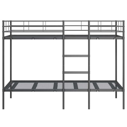 vidaXL Bunk Bed without Mattress Black 100x200 cm Steel 5