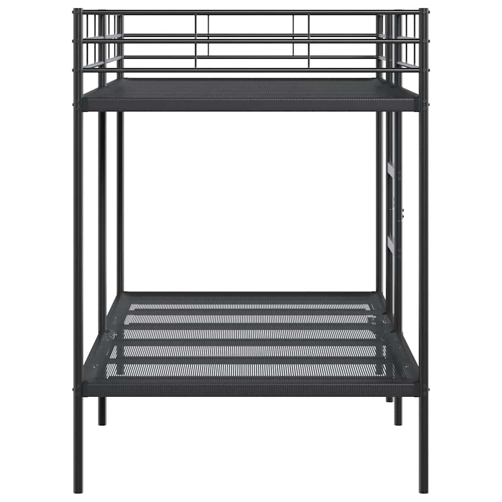 vidaXL Bunk Bed without Mattress Black 100x200 cm Steel 6