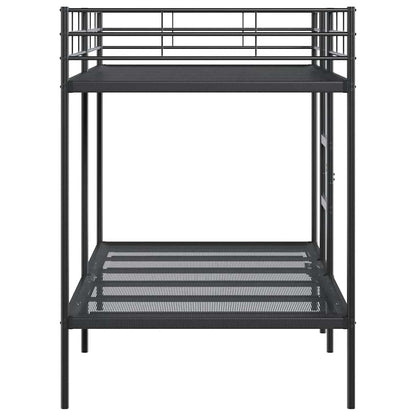 vidaXL Bunk Bed without Mattress Black 100x200 cm Steel 6